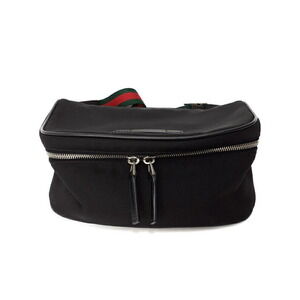 GUCCI Web Waist Bag Body Crossbody Black